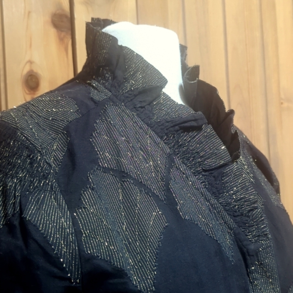 Chico's Black and Gold Blouse - Picture 2 of 7